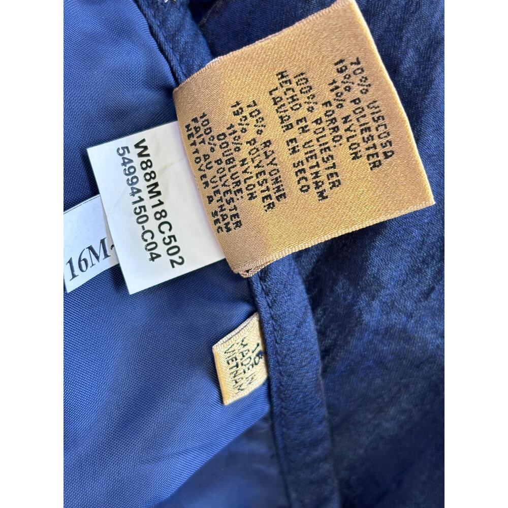 Kasper Straight Pencil Skirt Womens Size 16 Blue Knee-Length Casual Career - Picture 4 of 6